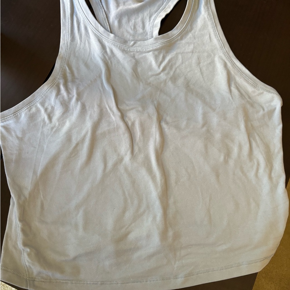 Yogalicious Light Blue and Black Crop Tanks
